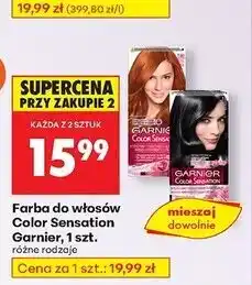 Biedronka Farba do włosów 1.0 głęboka onyksowa czerń Garnier Color Sensation oferta