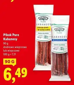 Lidl Kabanosy drobiowo-wieprzowe Pikok Pure oferta