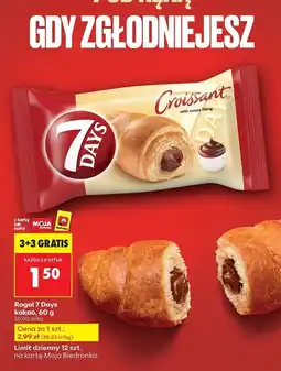 Biedronka Croissant z nadzieniem o smaku kakaowym 7 Days oferta