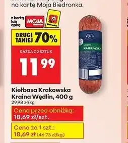 Biedronka Kiełbasa krakowska Kraina Wędlin oferta