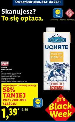 Lidl Mleko 2% Uchate oferta