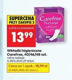 Biedronka Wkładki large Carefree Plus oferta