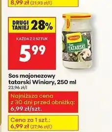Biedronka Sos tatarski Winiary oferta