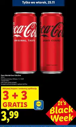 Lidl Napój Coca-Cola Zero oferta