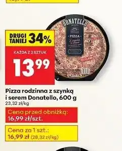 Biedronka Pizza z szynką i serem Donatello oferta