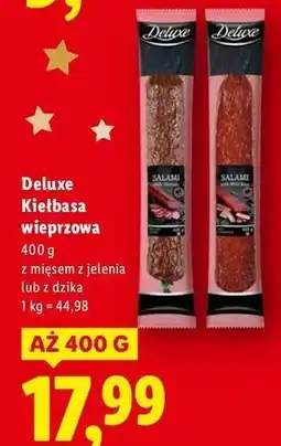 Lidl Kiełbasa wieprzowa z mięsem dzika Deluxe (Schwarz) oferta