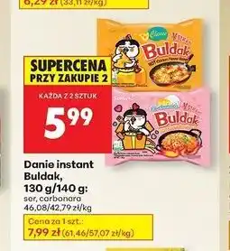 Biedronka Zupa ramen carbonara ostra Buldak oferta