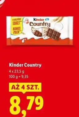 Lidl Baton Kinder Country oferta