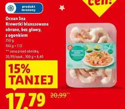 Lidl Krewetki białe blanszowane obrane bez głów z ogonkami Oceansea oferta