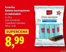 Lidl Batony marcepanowe słony karmel w czekoladzie Favorina oferta