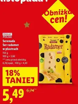 Lidl Ser radamer w plastrach Serenada oferta
