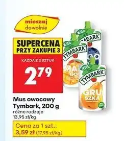 Biedronka Mus gruszka-jabłko-banan Tymbark oferta