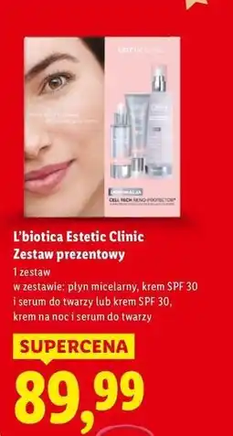 Lidl Zestaw w pudełku estetic clinic: krem do twarzy spf30 35 ml + na noc serum 15 L'biotica oferta