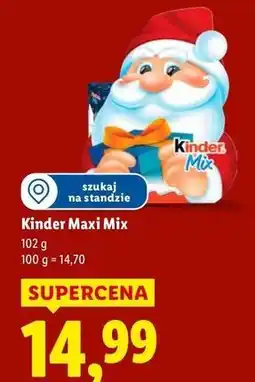 Lidl Zestaw słodyczy mikołaj Kinder Mix oferta