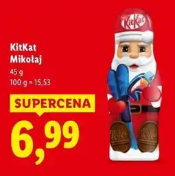 Lidl Figurka mikołaj z czekolady Kitkat oferta