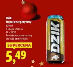 Lidl Napój energetyczny pineapple zero cukru Wk Dzik oferta