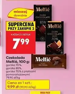 Biedronka Czekolada gorzka 70 % z pomarańczami Meltie oferta