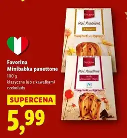 Lidl Minibabka panettone z czekoladą Favorina oferta