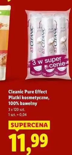 Lidl Płatki kosmetyczne pure effect okrągłe Cleanic oferta