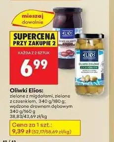 Biedronka Oliwki zielone z czosnkiem Elios oferta