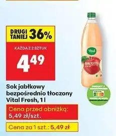 Biedronka Sok jabłkowy Vital Fresh oferta