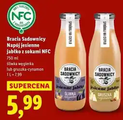 Lidl Sok jesienne jabłko gruszka i cynamon Bracia Sadownicy oferta