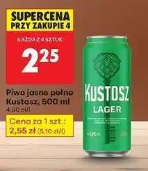 Biedronka Piwo Kustosz Lager oferta