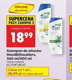 Biedronka Szampon do włosów mentol fresh Head&Shoulders oferta
