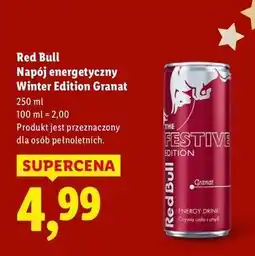 Lidl Napój granat Red Bull The Winter Edition oferta