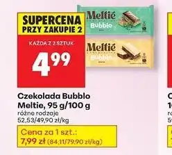 Biedronka Czekolada bubblo mięta Meltie oferta