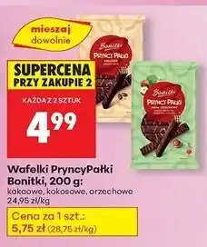 Biedronka Wafelki pryncy pałki orzechowe Bonitki oferta