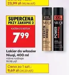 Biedronka Lakier do włosów power Niuqi oferta