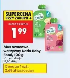 Biedronka Mus banan brzoskwinia burak Dada oferta
