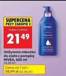 Biedronka Mleczko odżywcze skóra bardzo sucha z pompką Nivea oferta