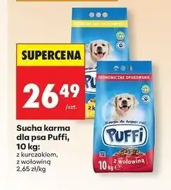 Biedronka Karma sucha dla psa z wołowiną Puffi oferta