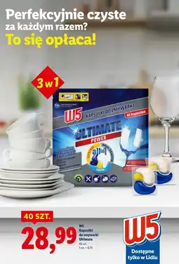 Lidl Tabletki do zmywarki power W5 oferta