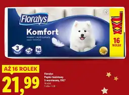 Lidl Papier toaletowy komfort Floralys oferta
