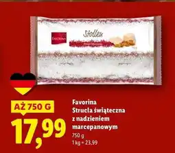 Lidl Strucla świąteczna migdałowa z rodzynkami Favorina oferta
