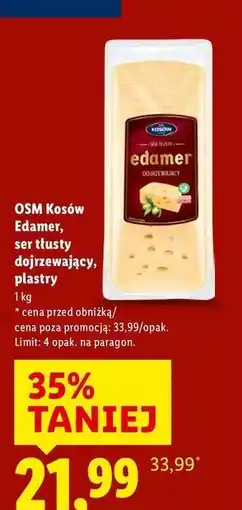 Lidl Ser edamer Osm Kosów Lacki oferta
