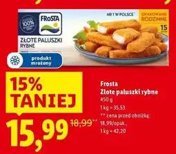 Lidl Złote paluszki rybne z fileta Frosta oferta