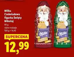 Lidl Mikołaj z czekolady orzechowy Milka oferta