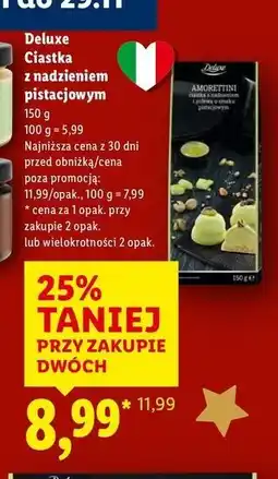 Lidl Ciastka z nadzieniem pistacjowym Deluxe (Schwarz) oferta