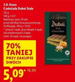 Lidl Czekolada dubajska J.d.gross oferta