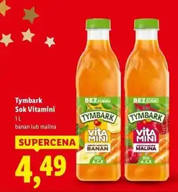 Lidl Sok malina-marchew-jabłko Tymbark Vitamini oferta