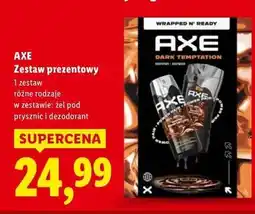 Lidl Zestaw w pudełku dark temptation żel pod prysznic 250 ml + dezodorant sprayu 150 Axe oferta