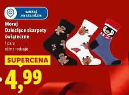 Lidl Skarpety dziecięce świąteczne Moraj oferta