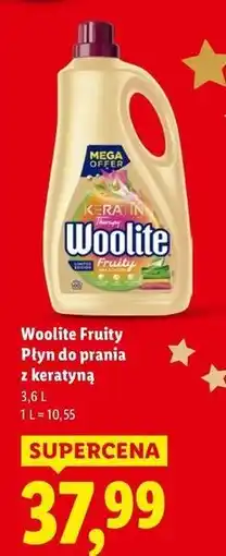 Lidl Płyn do prania mix color fruity Woolite Keratin oferta