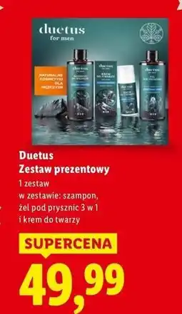 Lidl Zestaw w pudełku: żel pod prysznic 3w1 300 ml + szampon do włosów krem twarzy 50 Duetus oferta