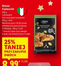 Lidl Cantuccini z pistacjami Deluxe oferta