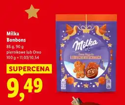 Lidl Czekolada Milka Bonbons piernikowe lub Oreo oferta
